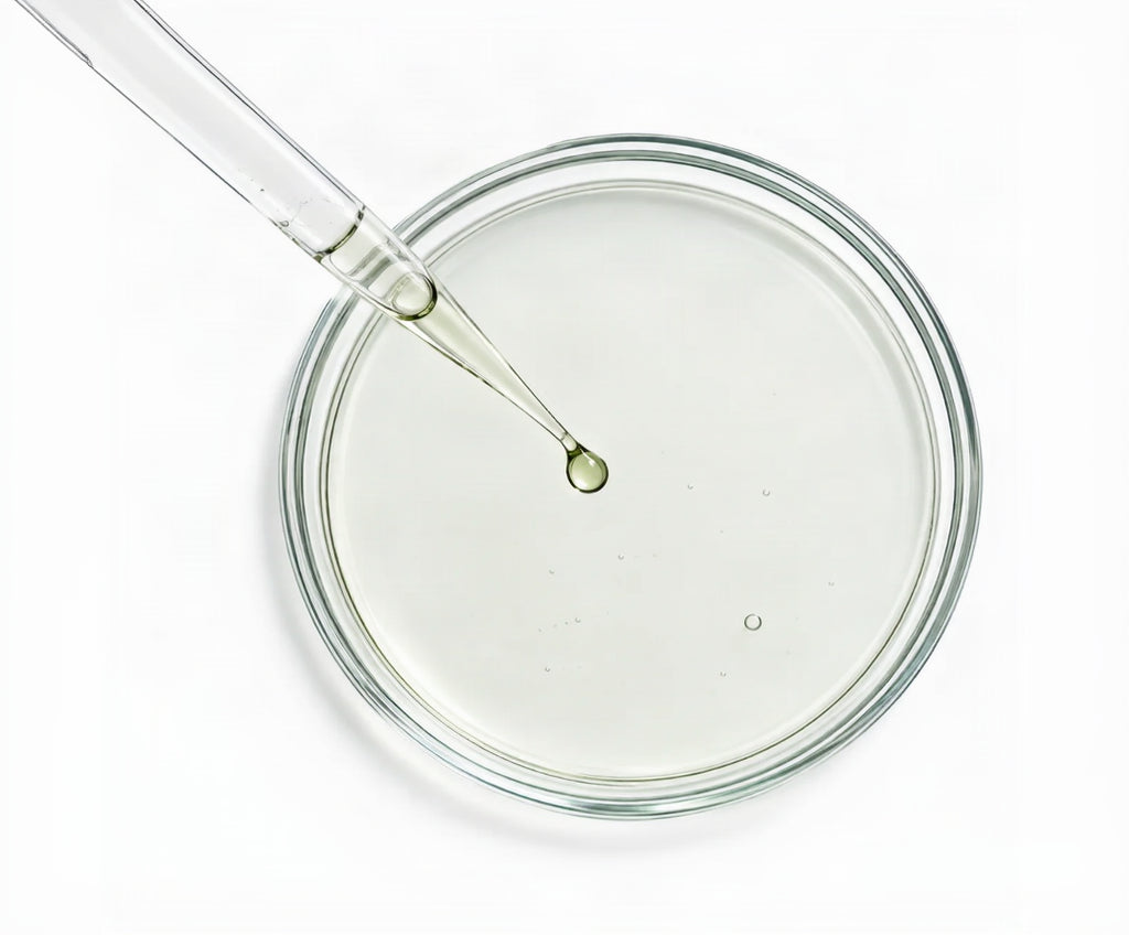 Laboratory image with pipette and petri dish representing published human research